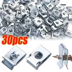 Auto Self-tapping Screw Clips U-clamp with Threaded Nut Clips Auto Fender Fastener Clips for Auto Motorcycle Scooter Parts