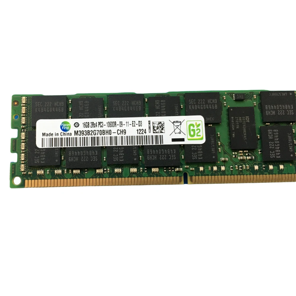 1 Pcs For Samsung RAM M393B2G70BH0-CH9 16GB 2Rx4 DDR3 1333 PC3-10600R 16G Server Memory Fast Ship High Quality