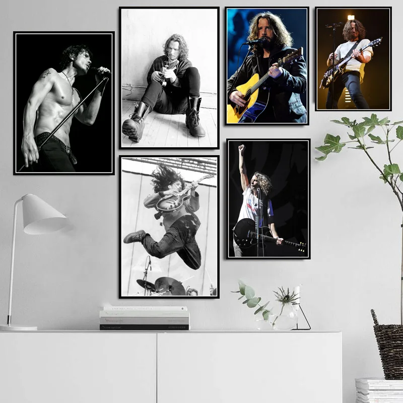 Hot Chris Cornell Classic Rock Music Band Star Oil Painting Art Poster Prints Canvas Wall Pictures For Living Room Decor