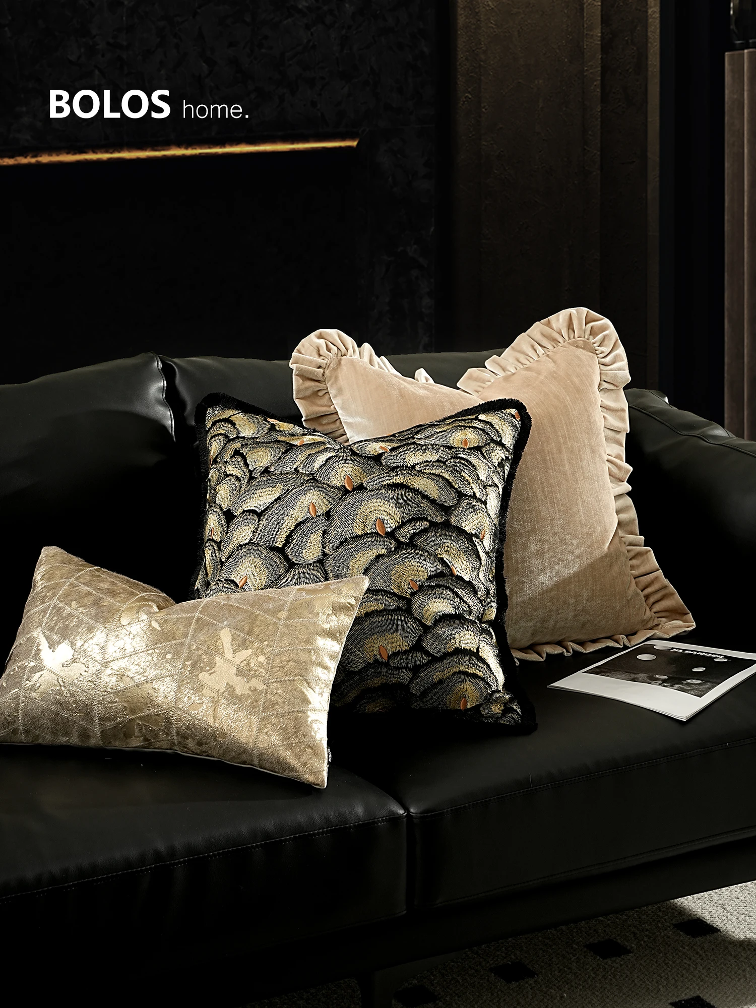 

Золотистая кожаная наволочка для дивана, большая декоративная наволочка для подушки, украшение для дивана, из меха, для домашнего декора