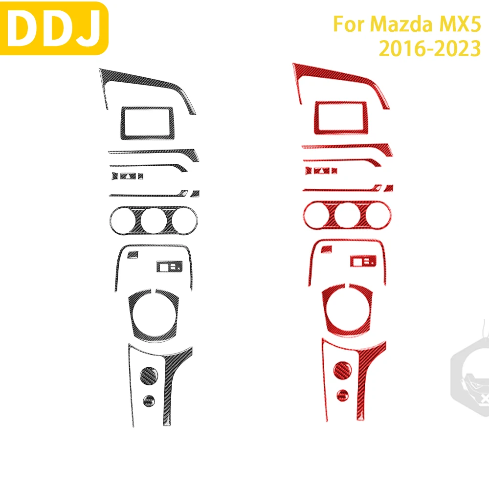

For Mazda MX5 Miata ND 2016-2023 Accessories Carbon Fiber Car Interior Window Navigation Screen Gear Panel Trim Sticker