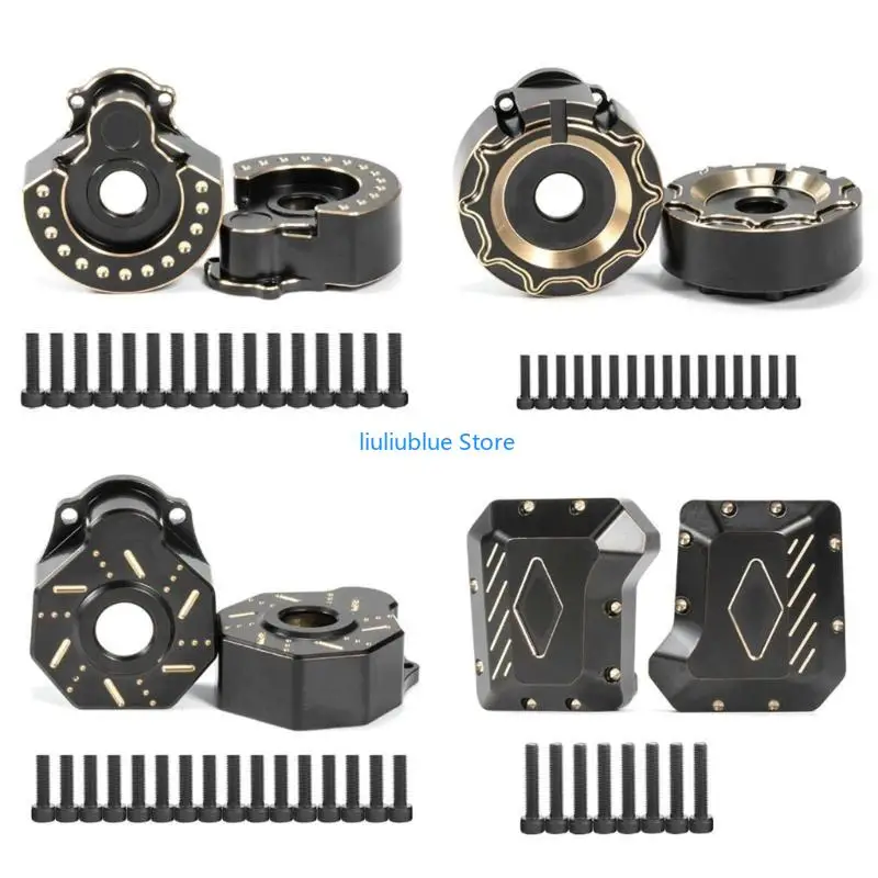 Brass zwaar gewicht buitenste portaalaandrijving behuizing met zwarte coating voor 1/10 RC CAR 62CF