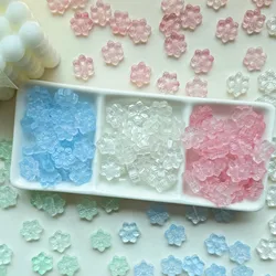 30PCS Transparent Glass Winter Christmas Snowflakes Beads Loose Spacer Bead For Jewelry Making DIY Bracelet Necklace Accessories