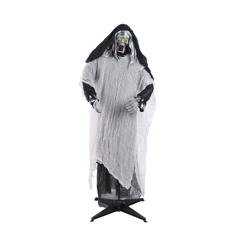 

Дом с привидениями, электрическое устройство NPC, страшная атмосфера, белошерстный призрак, большой орнамент, украшение на Хэллоуин, реквизит