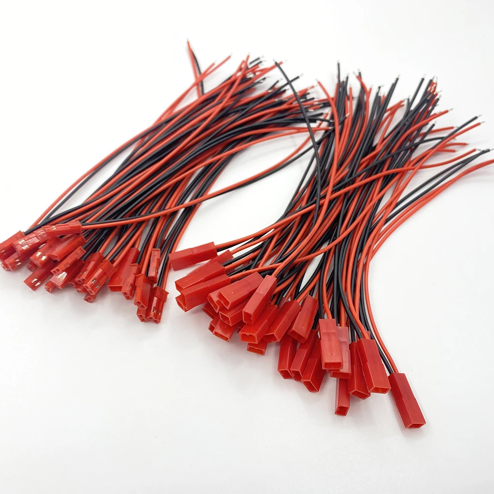 10Pair/20Pcs 10/15/20CM JST 2Pin Male Female Connector Wire JST 2P Plug Jack DIY Electrical Cable For RC BEC Battery Toys 22AWG