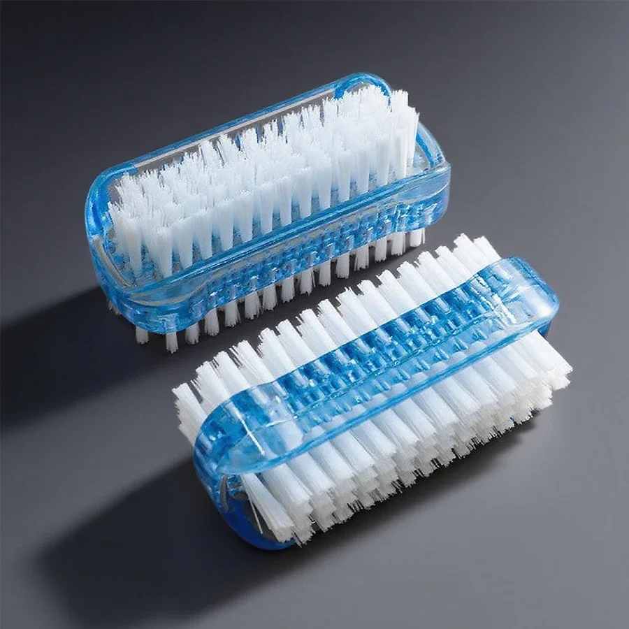 Brosse de nettoyage des ongles Double face, outil de manucure et de pédicure, idéal pour les ongles des pieds et des orteils, 1/3/5 pièces