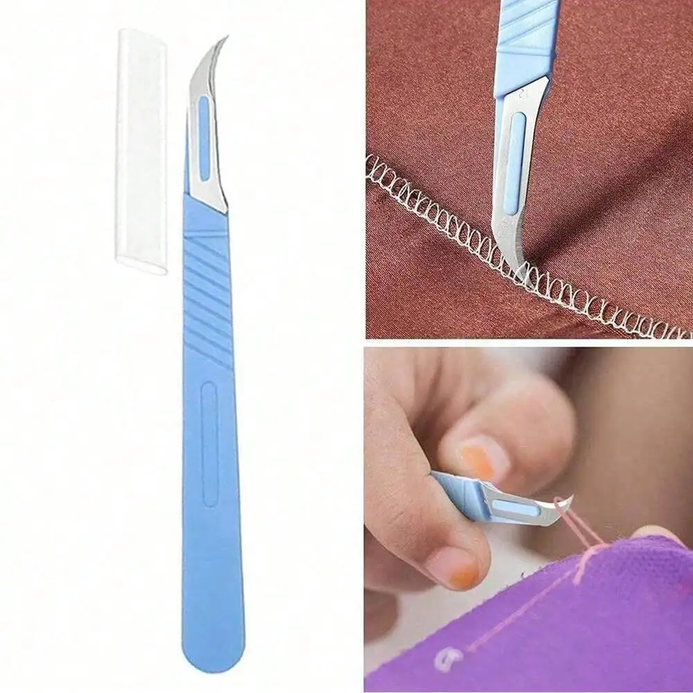 5PCS Sewing Seam Ripper Kit Blue Sewing Stitch Thread Unpicker Cutter Remover for Sewing Crafting Needlework Embroidery Tool