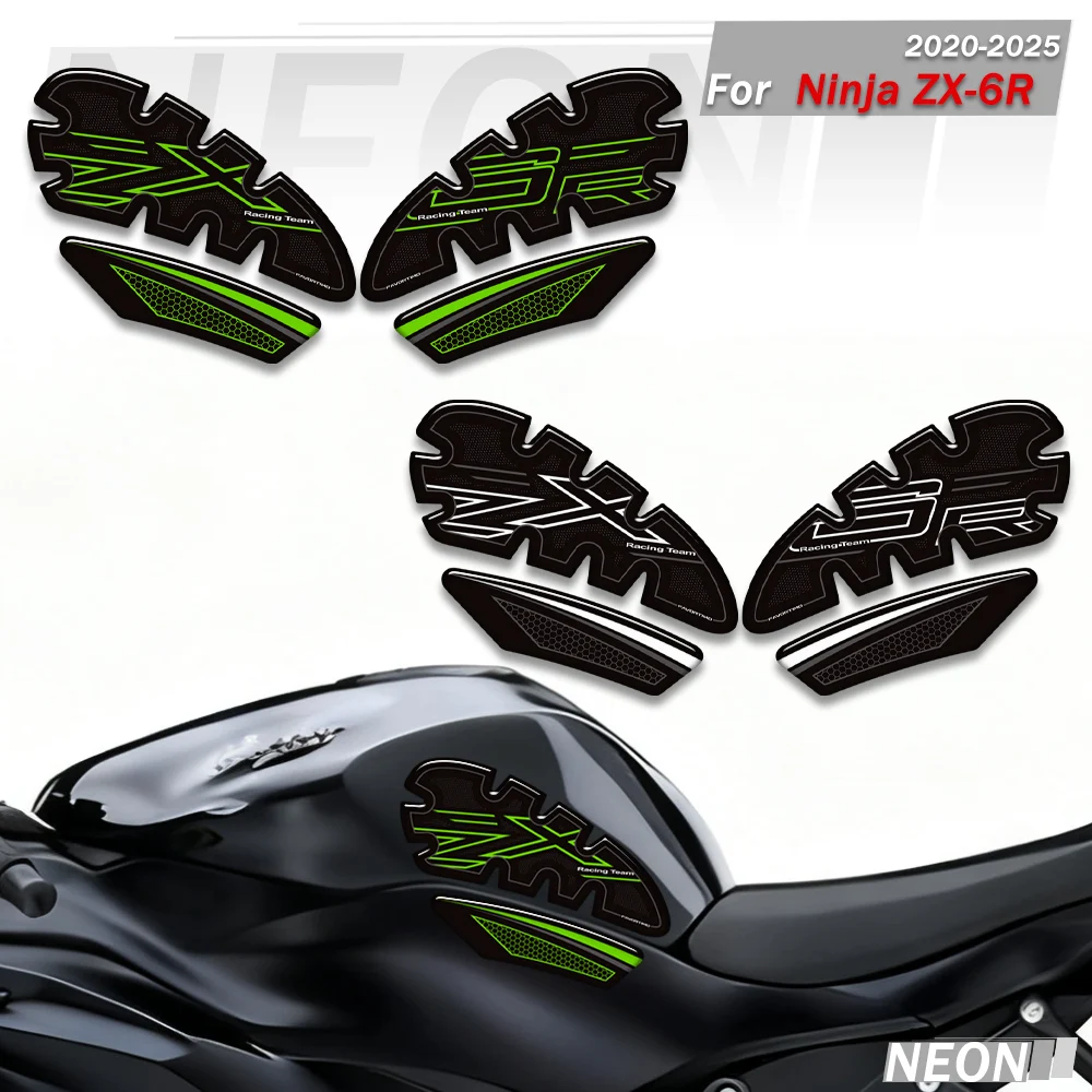 

Для Ninja ZX-6R ZX6R ZX-6R ZX-6R Накладка на бак Боковые ручки Газ Топливо Мазут Комплект Наклейки Наклейки 2020 2021 2022 2023 2024 2025