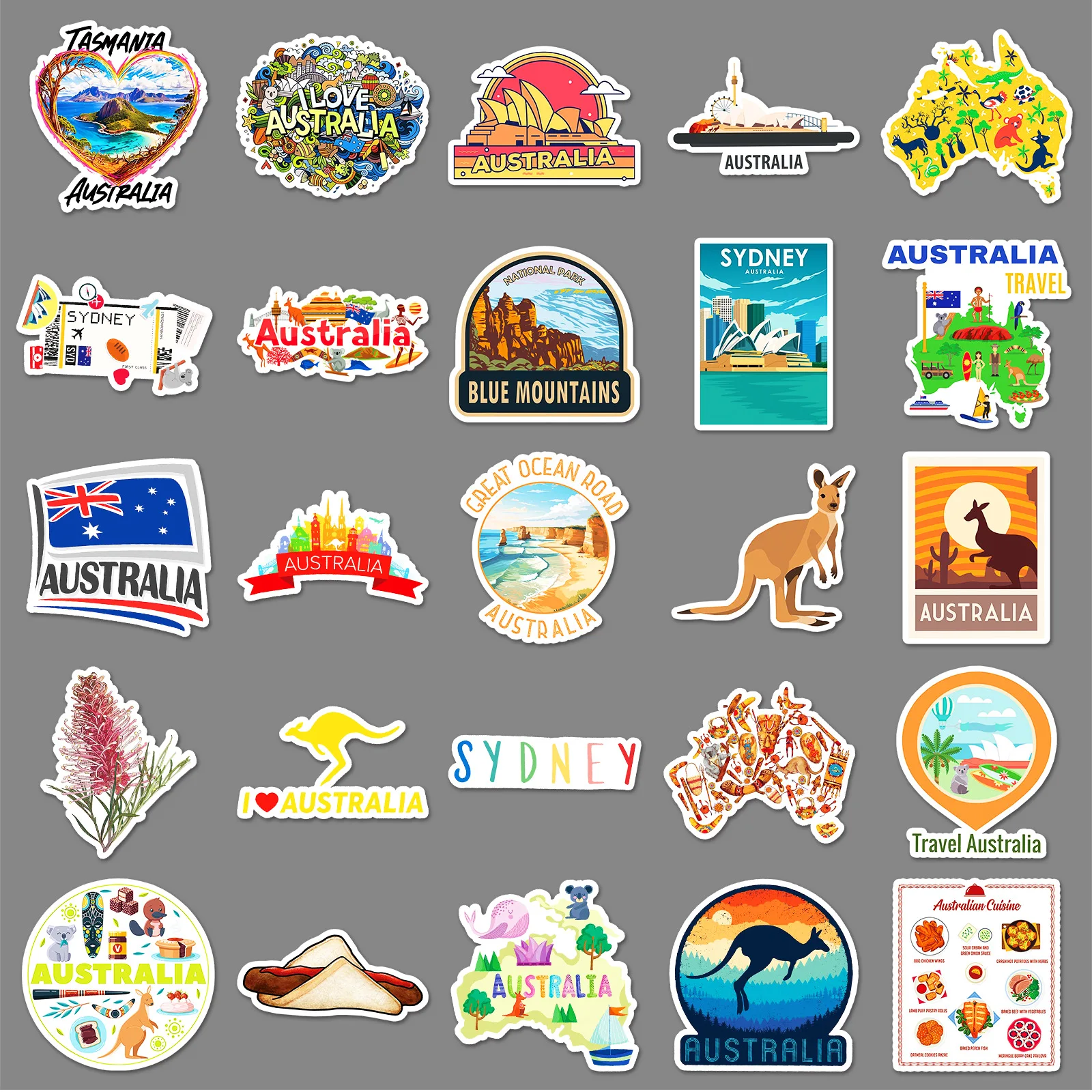 50PCS Australia Travel Sticker - Phone Cases Australia ulasan dan harga