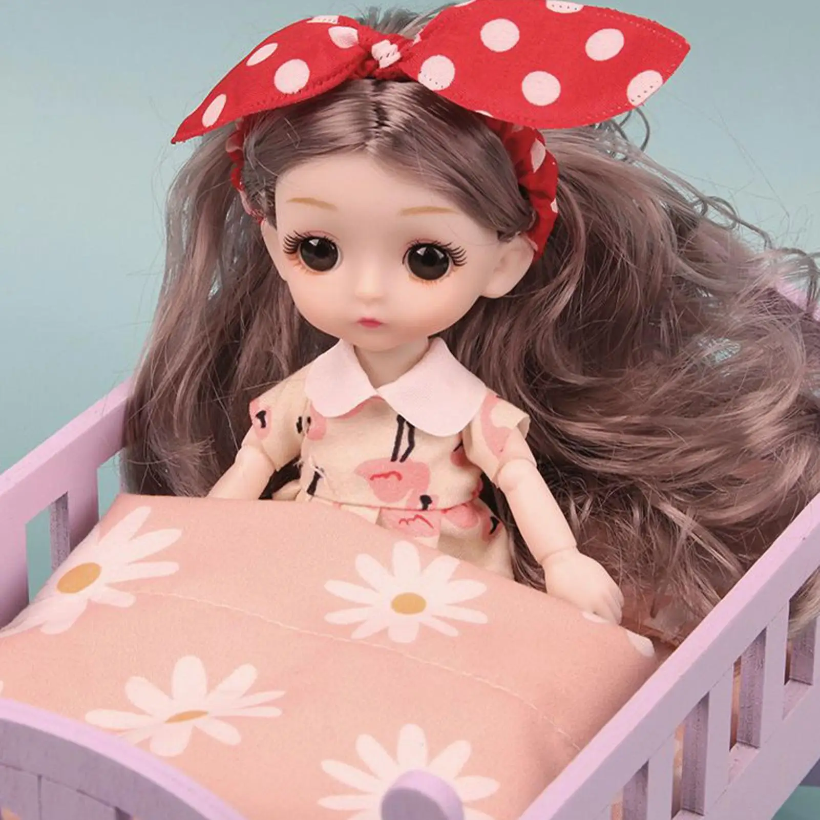 Culla per bambole Mobili interattivi Piccola casetta da gioco Letto per bambole per bambini Ragazzi Gioco di ruolo per bambini Casa Asilo nido Sala giochi interna