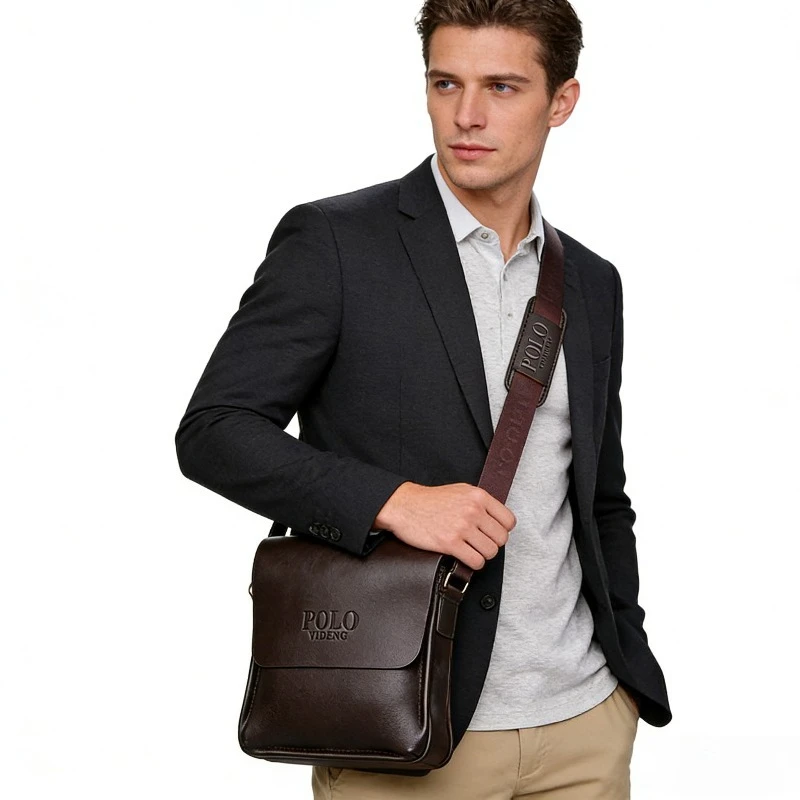 Men's Business Shoulder Bag, Casual Crossbody Bag, Lightweight Office Briefcase for Men
