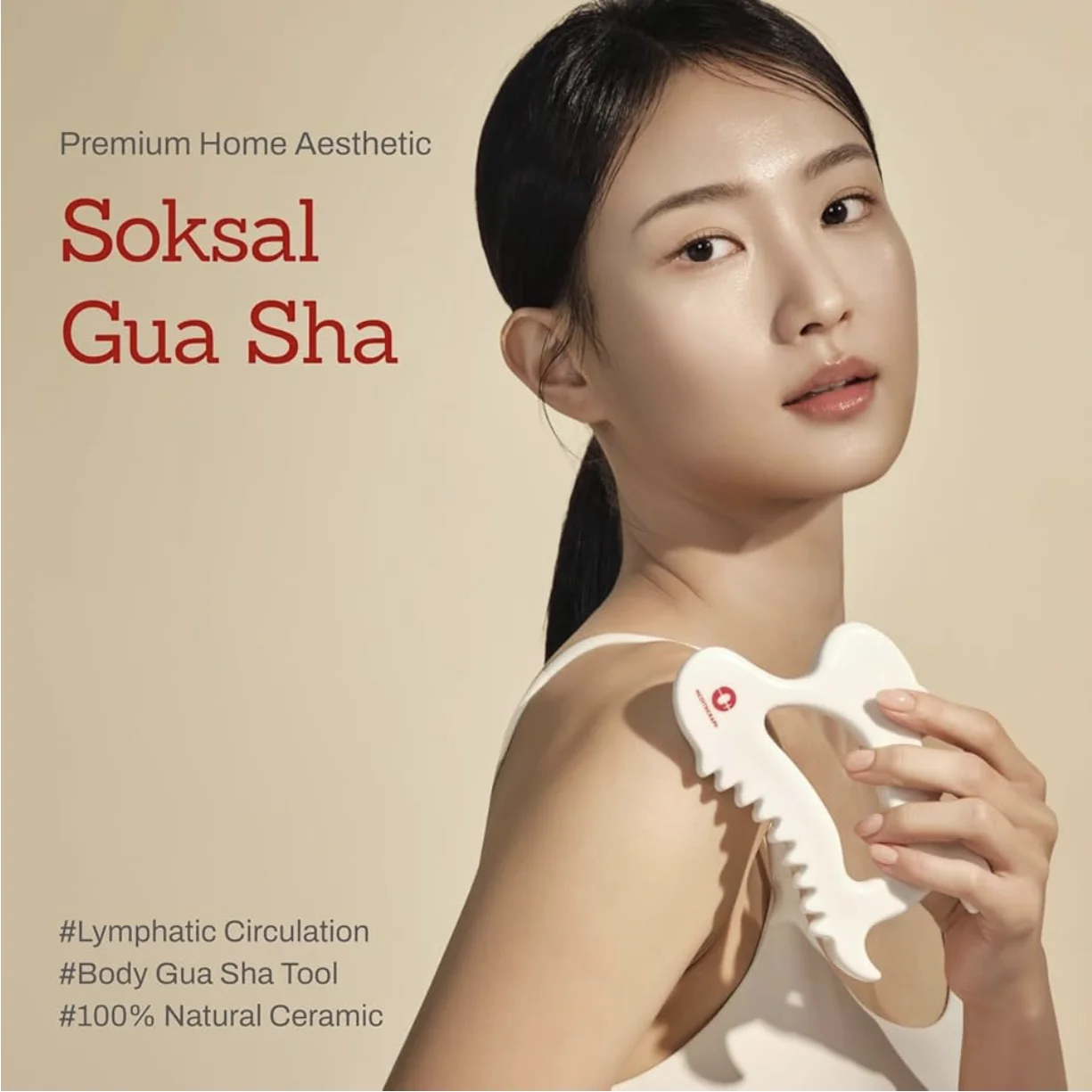 Premium Natural Ceramic Gua sha Tool for Face and Body Lymphatic Drainage Massager Face Lift Sculpts Jawline Reduces Double Chin