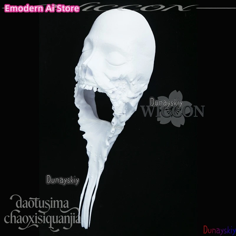 الرعب أنيمي الأبيض لتقوم بها بنفسك التلوين مخيف طويل الوجه شبح ثلاثية الأبعاد لعبة F تأثيري ساكوكو إيغراشي حمض البوليلاكتيك قناع الدعائم هالوين