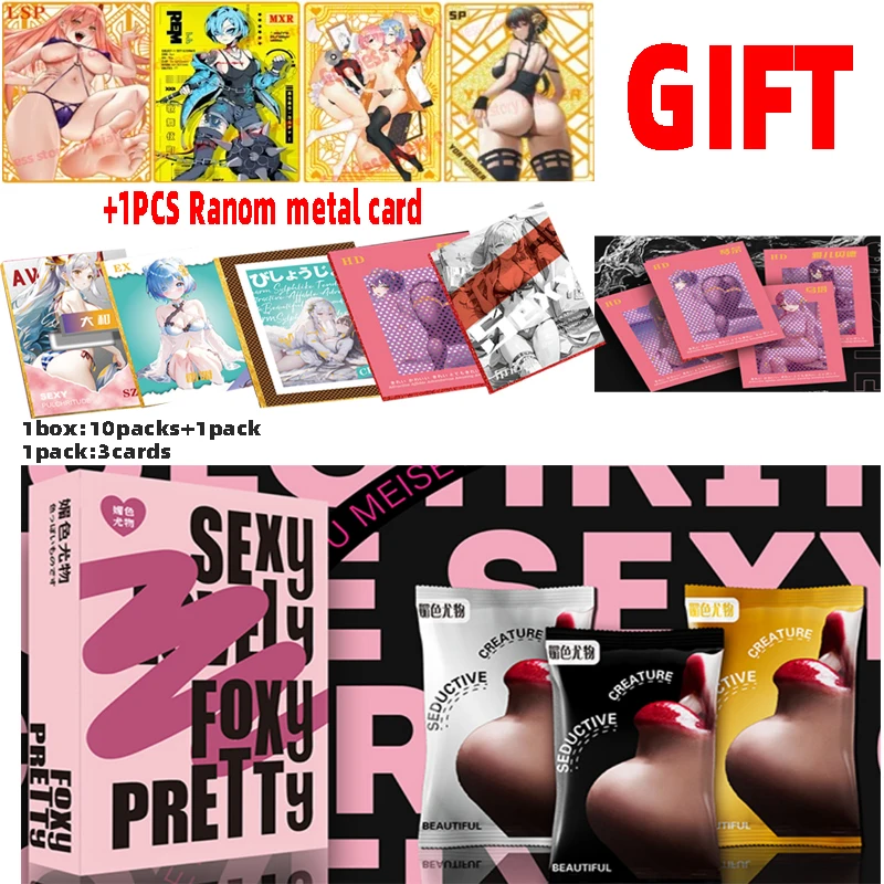 2023 New Goddess Story Foxy Pretty Collection Cards Tcg Booster Box Cute Girl Rare Anime Character Game Board Toy