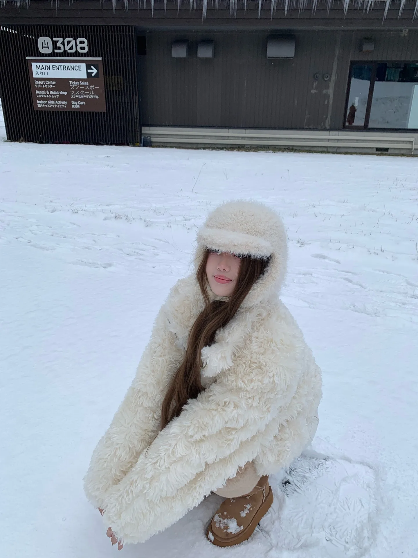 

Теплая белая утепленная куртка GYO с флисовой подкладкой, женская, из полиэстера, с воротником-стойкой, на молнии, длинная