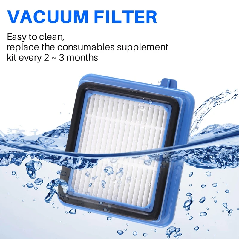 Substituição hepa filtro para aspirador de pó, peças sobressalentes para ethernet q6 q7 q8 wq61/wq71/wq81