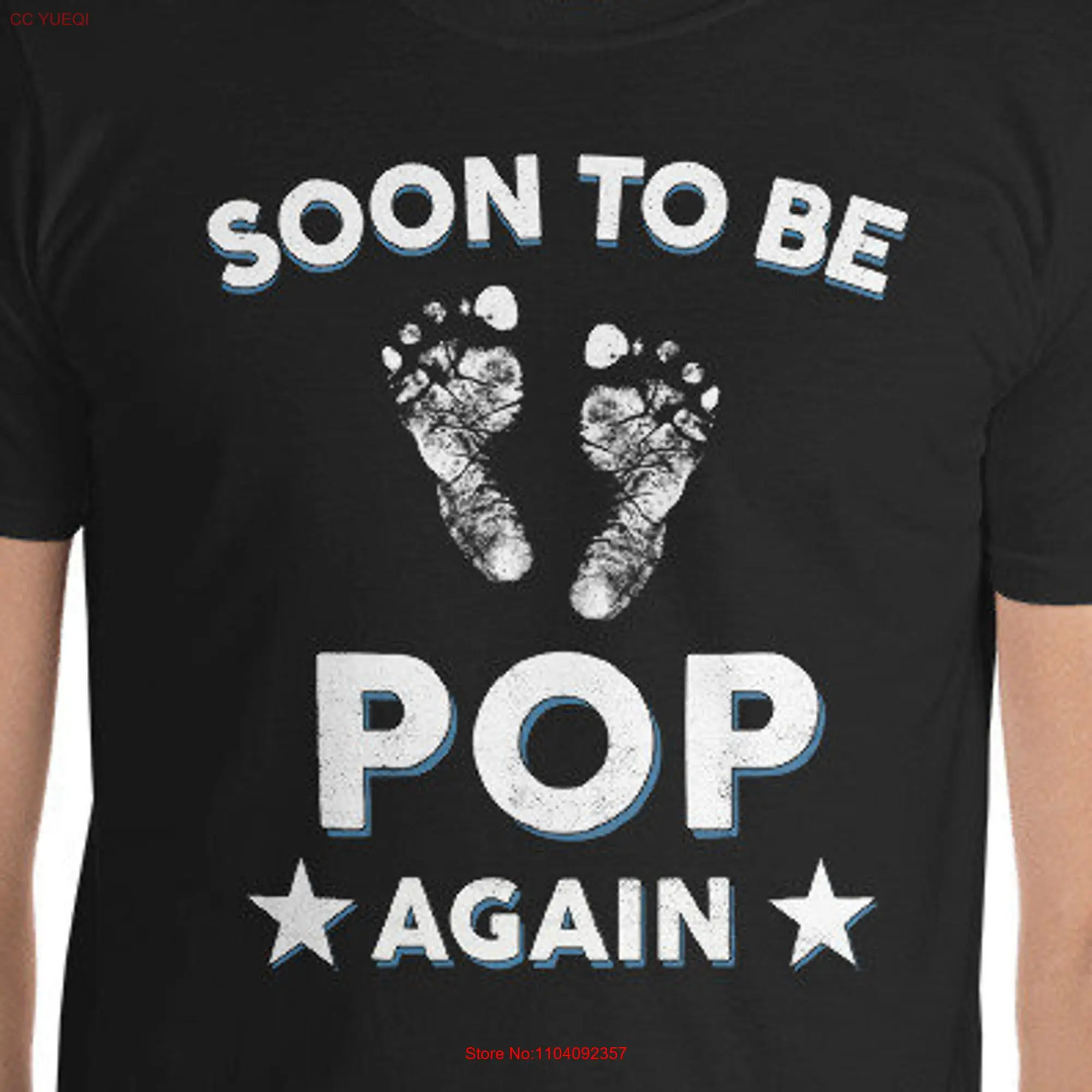 Soon To Be Grandpa Pop T Shirt Mens New Baby AnnouncemenT 2nd Time Granddad Again Proud Grandparent Reveal Surprise