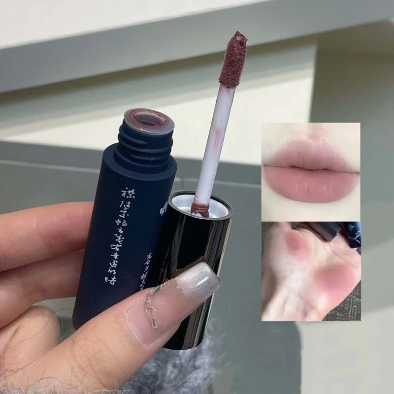 1 lápiz labial mate Punk brillo de labios rojo oscuro resistente al agua duradero ahumado desnudo rosa mate lápiz labial colores naturales tinte de labios maquillaje