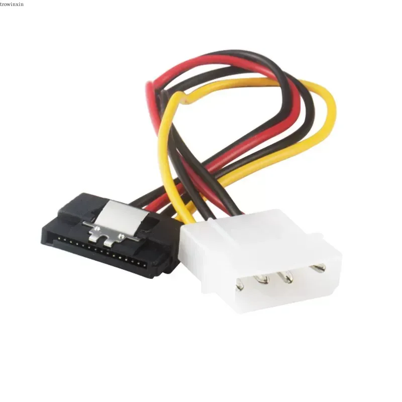 Free Shipping SATA Hard Disk Power Cord Large 4Pin Desktop Computer IDE Adapter Cable 15Pin One to Two Extension Cable