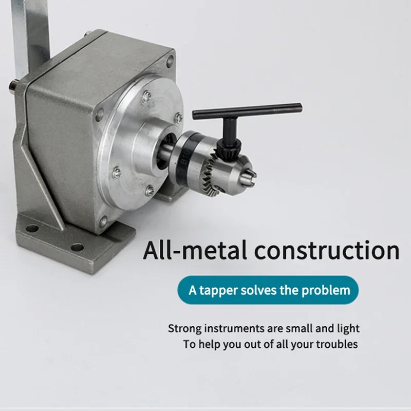 High Precision Crank Tapper Manual Drilling Tapping Machine Portable Small Size Hand Tools With 0.6MM-6MM Metal Tap Chuck Keys