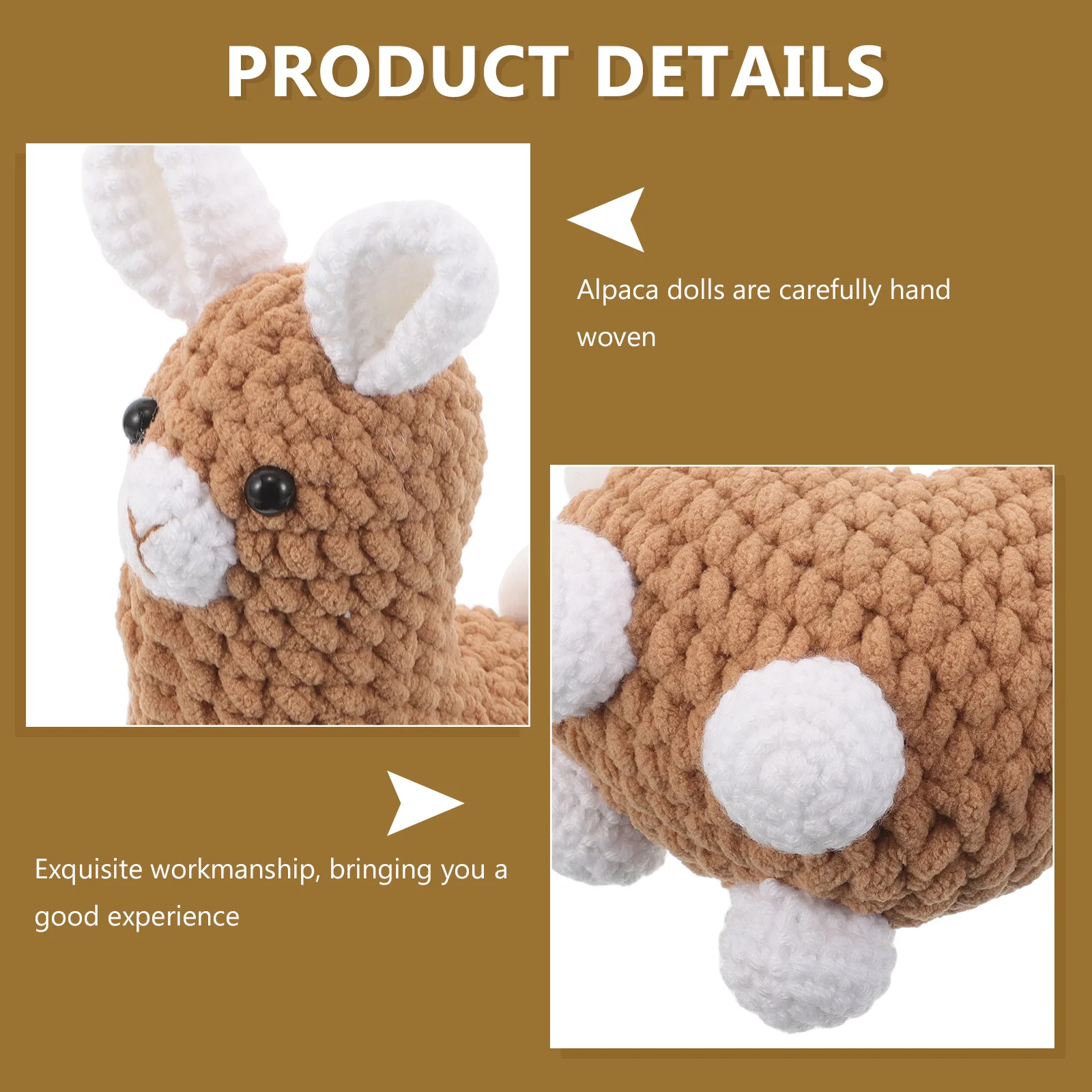 Leuke gehaakte alpaca hanger - handgemaakt gebreid dier - stijlvol hangend ornament voor sleutelhanger rugzak decoratief thuiskantoor