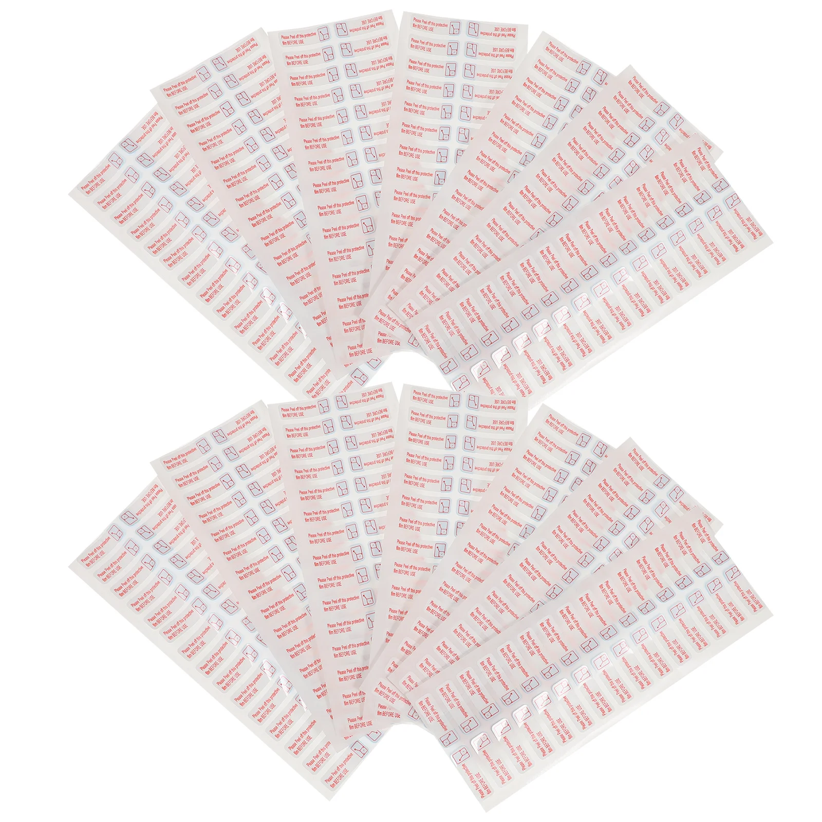 

3000 Pcs Tempered Film Labels Easy Peel Strong Adhesion Water Resistant Protective Film Removal Stickers Practical Self Adhesive