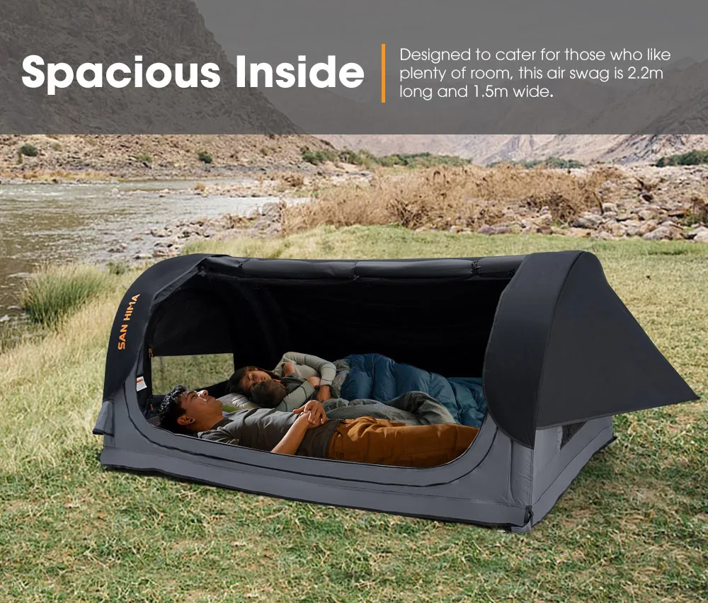 SAN HIMA impermeable senderismo viaje Bivvy doble aire Swag tiendas de campaña Camping al aire libre ligero tienda de campaña para 2 personas