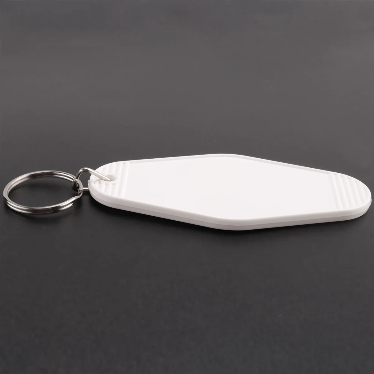 24 Pcs Vintage Motel Keychain DIY Blank Hotel Keychains Heat Transfer Blank Keychains Bulk Sublimation (White)