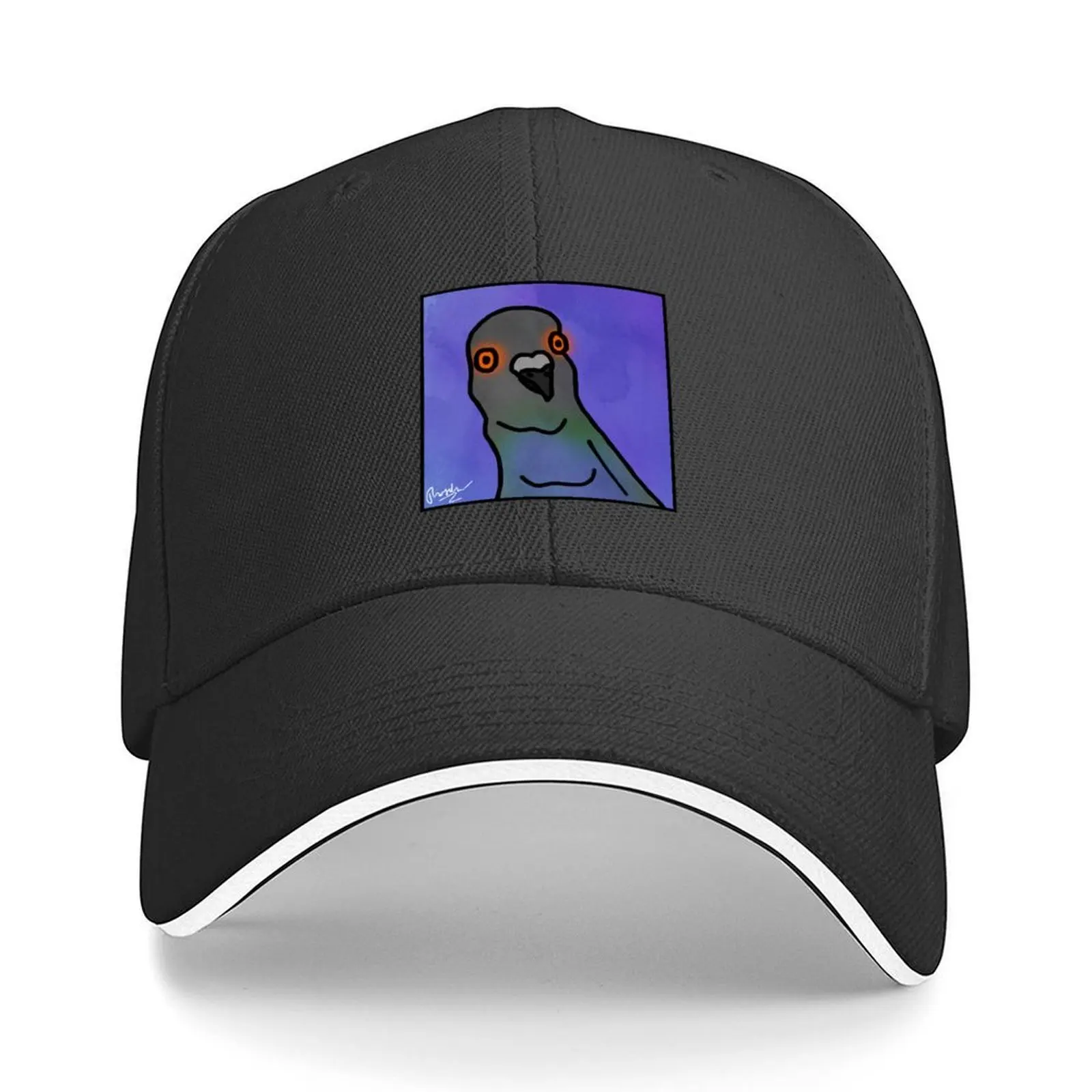 

Glowing Eyes Pigeon Doodle Baseball Cap Trucker Hat Anime Hat Luxury Brand men's big size hat Women's Beach Outlet 2025 Men's