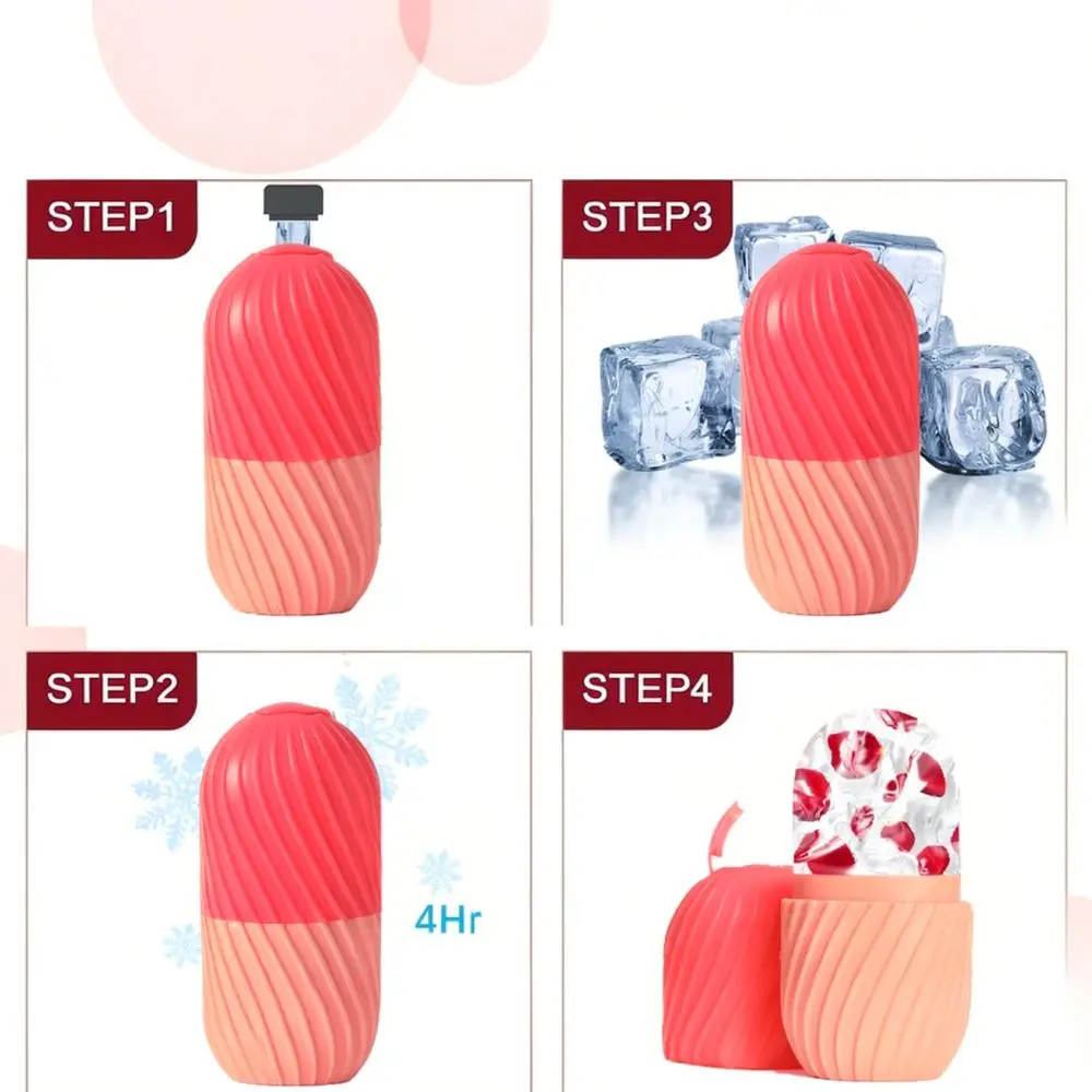 Portable Silicone Ice Roller For Face Beauty Care Tool Skin Massager Cold Therapy Facial Contouring Shrink Pore Mold