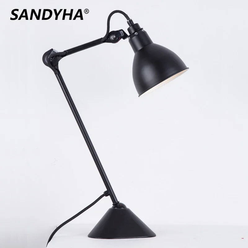 SANDYHA Modern Minimalist Table Lamp Eye Protection LED Desk Light for Bedroom Study Office Reading Nightstand Multifunctional