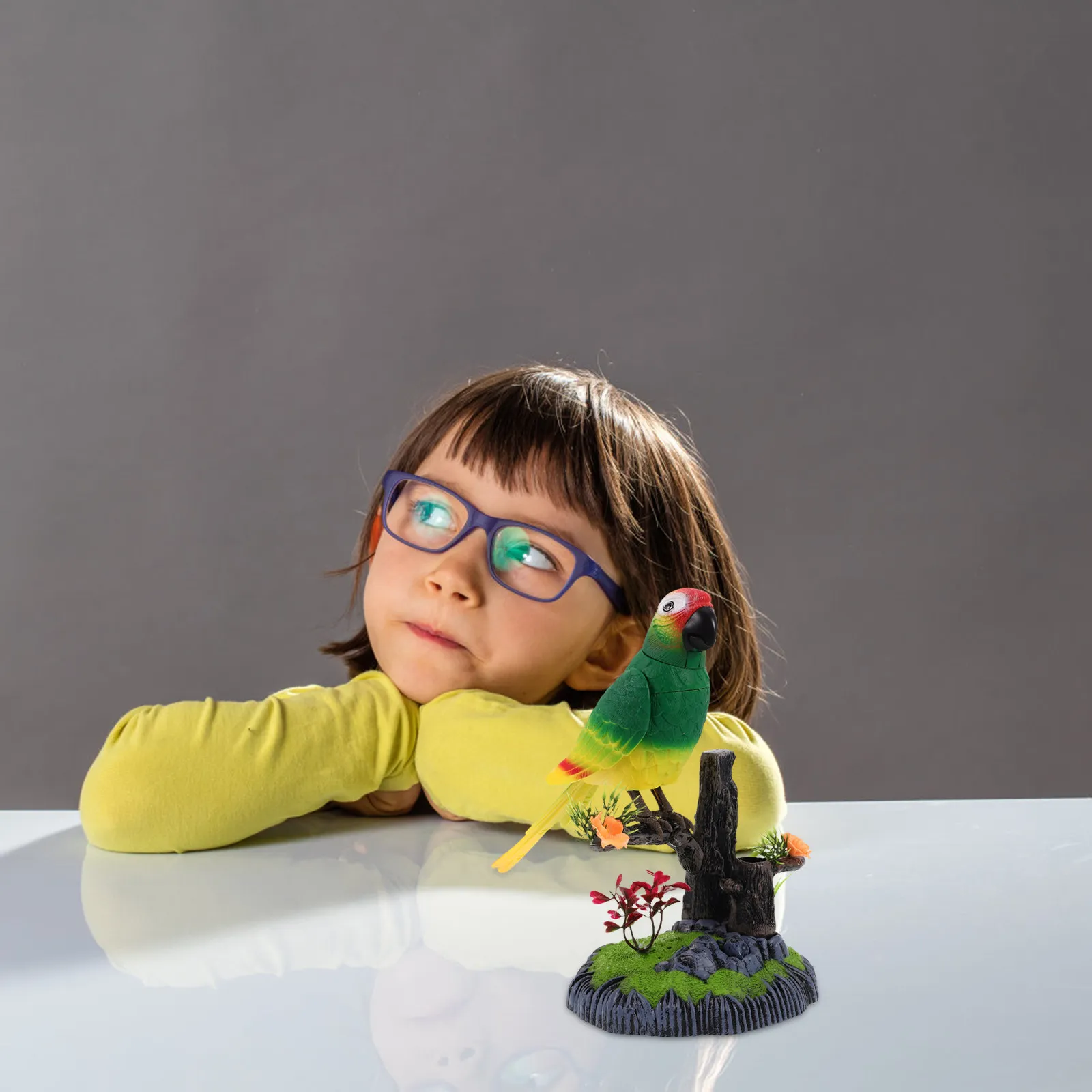 

Electric Bird Interactive Simulation Chirping Sound Plastic Plaything Cute Singing Bird Adorn Imaginative Play Decor