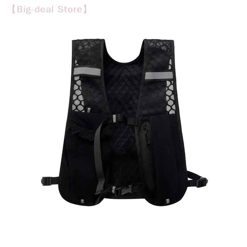Picture 6: Running Vest With Multiple Pocket Lightweight Reflective Hydration Backpack Breathable Material Vest For Climbing Hiking Camping