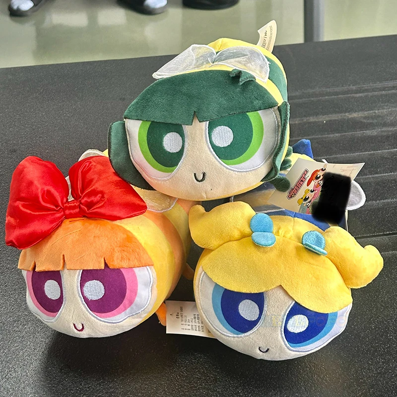 New 3pcs/lot 23cm Cartoon Anime Powerpuff Girls Plush Toys Original Cute Blossom Buttercup Bubbles Stuffed Plush Dolls Gifts