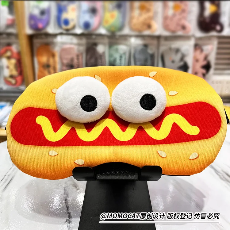 Funny Hamburger Sleep Mask Cute Soft Eye Cover Travel Rest Eye Band Kids Eyeshade Patch Blindfold For Women Girls Eye Mask