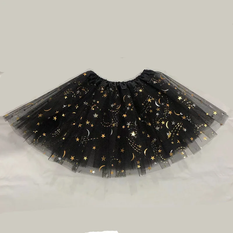 

New Children's Half Tutu Puffy Ballet Mesh Three-Layer Six Piece Dance Skirt
