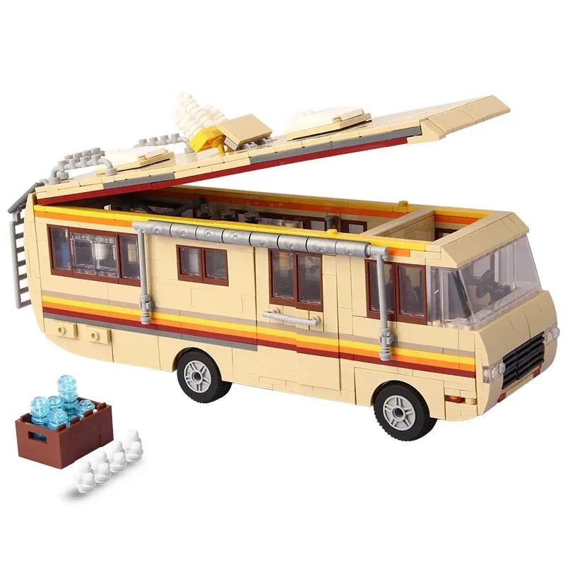 Movie MOC WGC 66002 Breaking Bad RV Greenlight Bus Model 986PCS Building Blocks Brick Puzzle Toys for Boys Birthday Gift Set