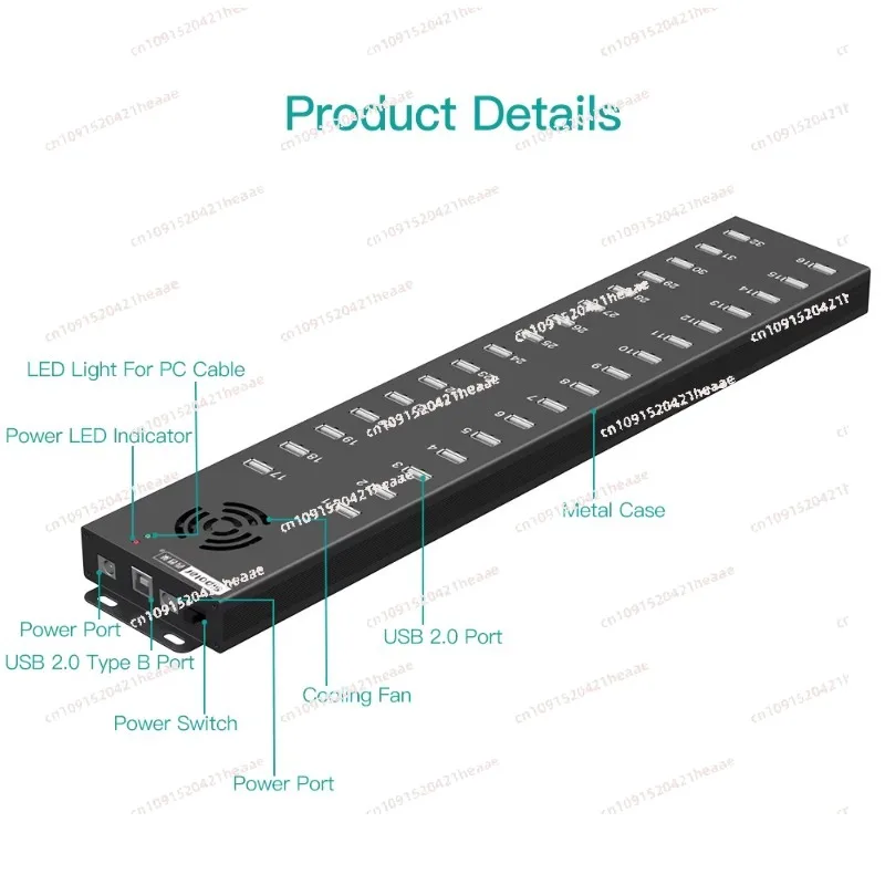 Suitable for 2.0 interface 32 port expansion hub testing dedicated desktop expansion splitter
