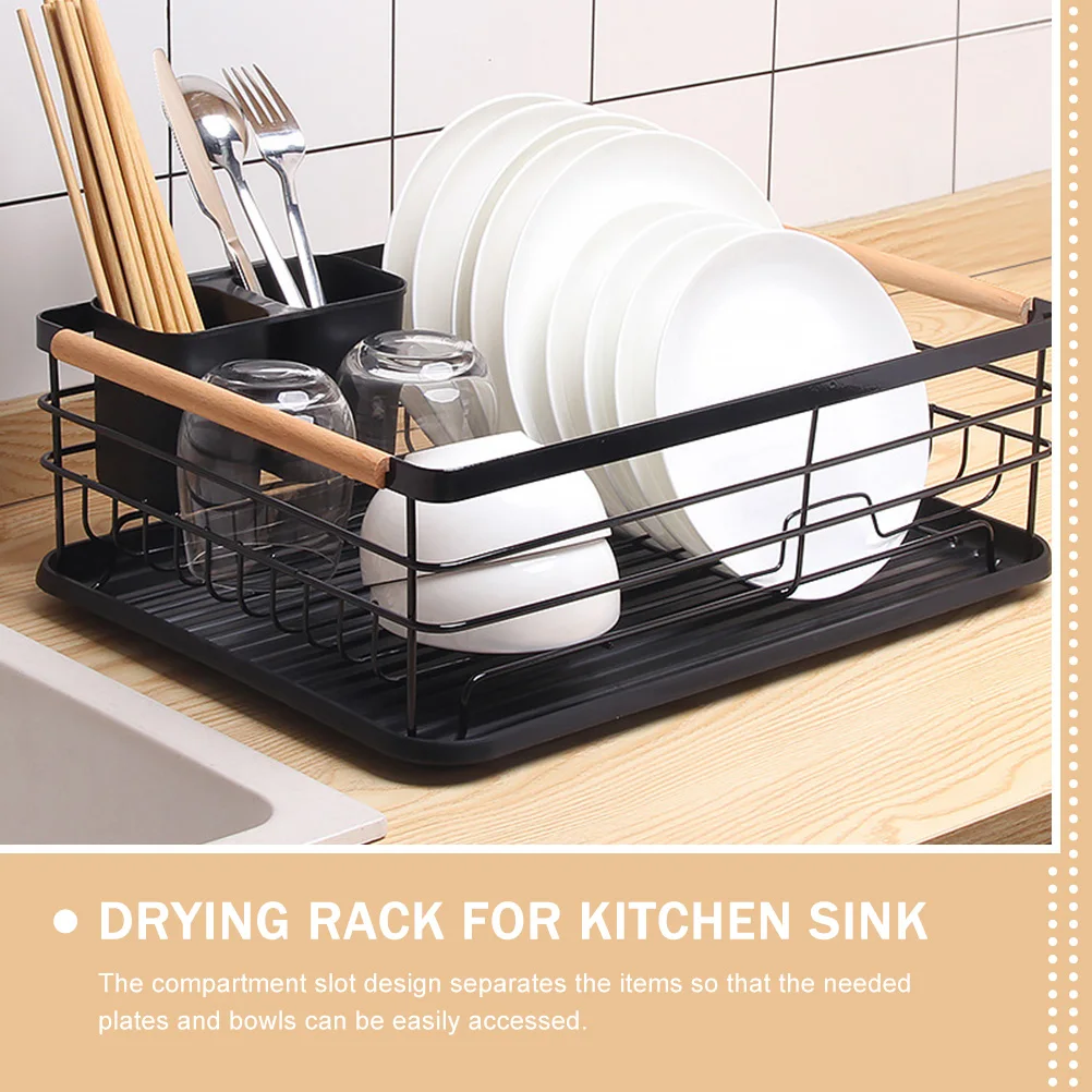 

Premium Dish Drying Stand Cutlery Holder Bowl Organizer Draining Design Storage Rack Countertop Household Use Dish for Kitchen