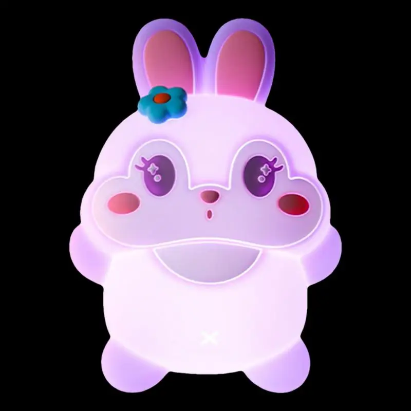 

LED Animal Night Light Desktop Bunny Night Lamp 30-minute Timing Function Bedroom Table Lamp For Bedside Bookshelf Children's