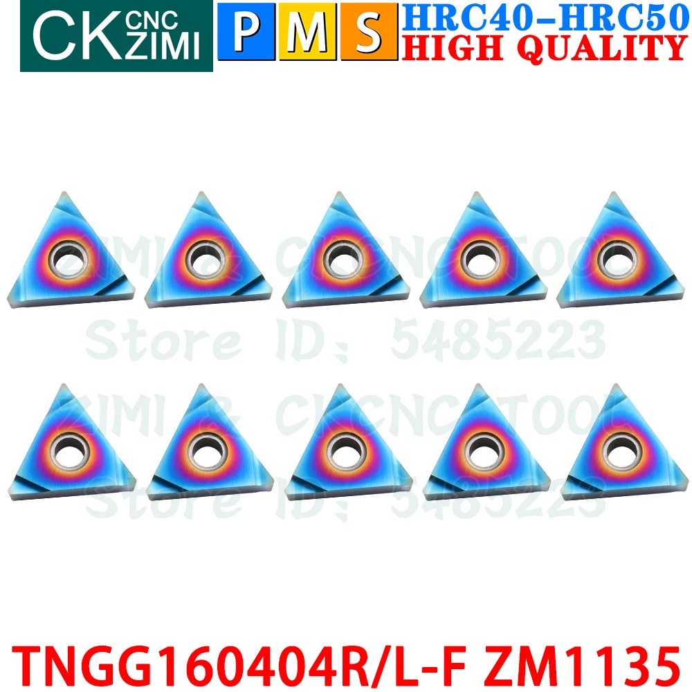 TNMG160404R-F ZM1135 TNMG160404L-F ZM1135 Inserções de carboneto Ferramentas de insertos de torneamento ranhurados e ranhurados CNC TNMG1604 TNMG 1604 TNMG331 R/L F Ferramentas de corte de fresagem