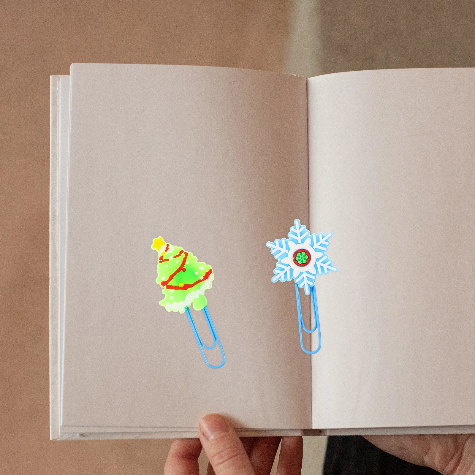 Vormige kerstboom decoratie bladwijzer clip vakantie paperclips kantoor