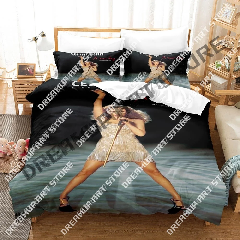

3D Print Celine Dion Bedding Set Boys Girl Twin Queen King Size Duvet Cover Pillowcase Bed boys Adult Home Textiles