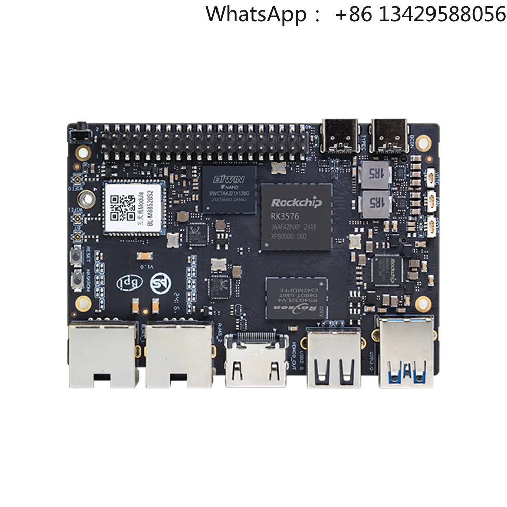 Banana Pi Bpi-m5 Pro Rockchip Rk3576 8gb Lpddr4 64gb Emmc Arm Mali G52 Mc3 Gpu 6 Tops Sbc Development Board