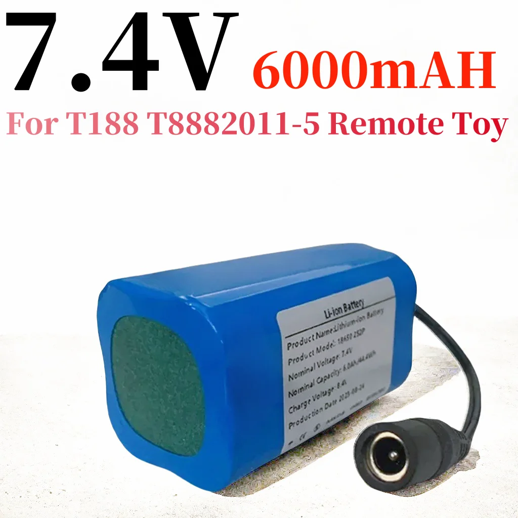 

2S2P 7.4V 6000mah Lithium Battery Used For T188 T888 2011-5 Remote Control Search Bait Boat Spare RC Toy Accessories