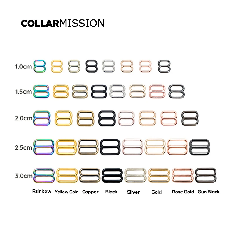 1pc Metal Non-Welded plating Roller Pin Adjuster buckles For Backpacks Straps dog collar accessory for 10mm 15mm 20mm 25mm 30mm