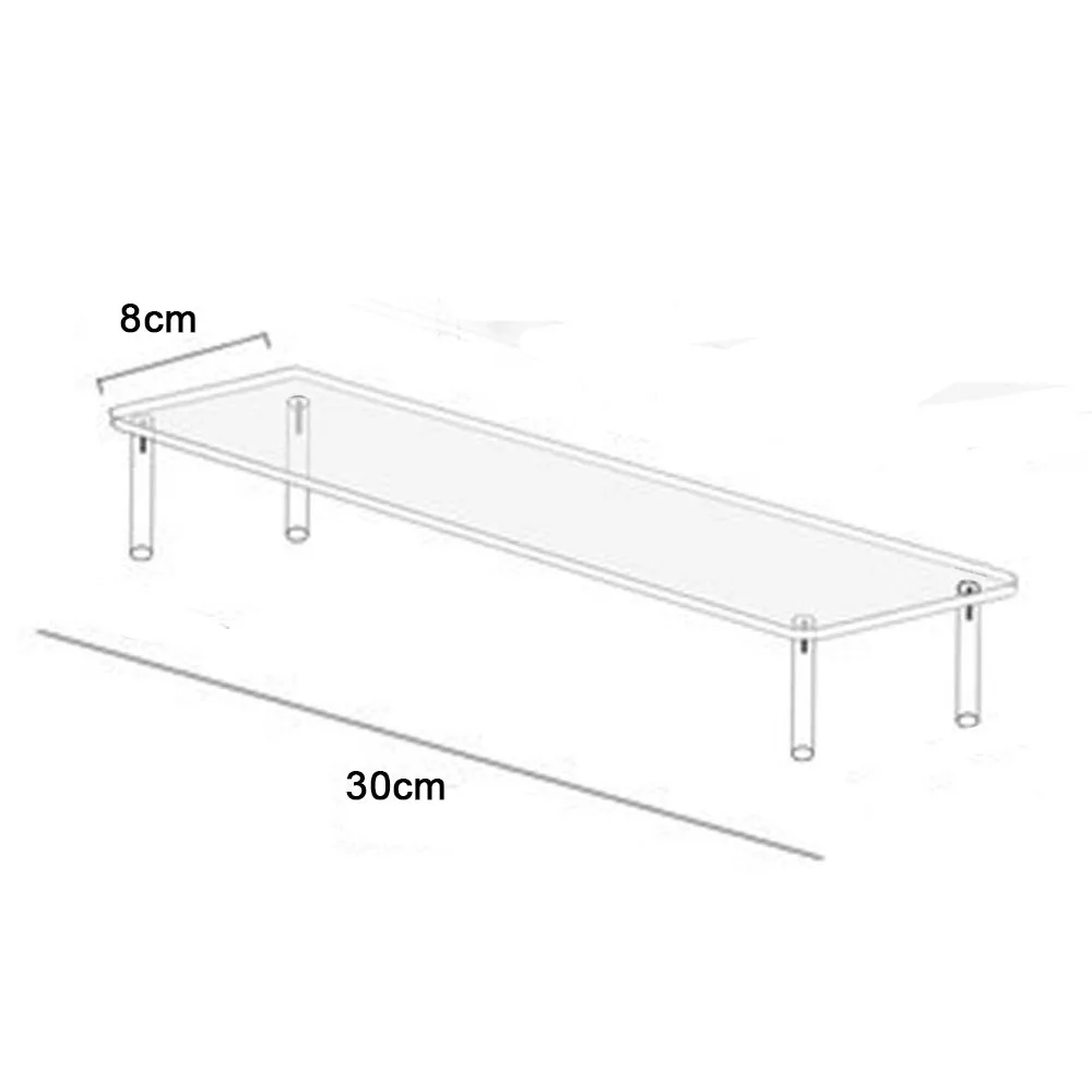 1-4 Tier Acryl Display Stand Duurzaam Display Rack Voor Cupcake Parfum Pop Transparante Trapeziumvormige Blind Box Opslag Plank