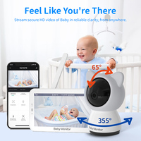 WiFi Baby Monitor Babyphone Video Baby Camera Bebe Nanny HD 5 Inch LCD Mobile Phone APP Control PTZ Lullabies for New Born