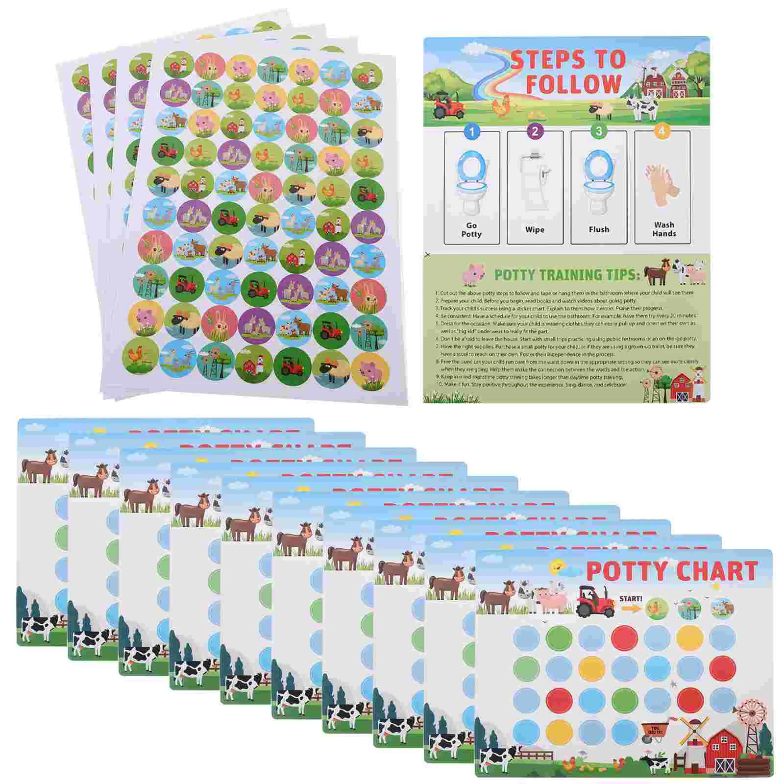 Potty Training Stickers for Kids Dinosaur Reusable Targets Applied Boy Toilet Decals Toddler Supplies Chart Toddlers Child