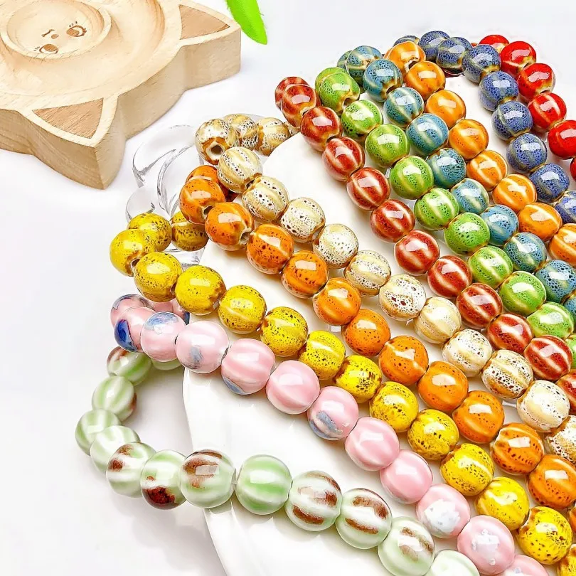 15/30PCS Mixed Claw-Print Pumpkin Bead DIY Handmade Jewelry Are Used As Bracelet Accessories Stylish Jewelry Charms